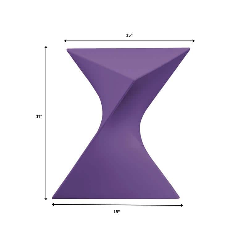 Randolph Modern Indoor Lightweight Side Table with Triangular Curved Design Accent End Table for Home Living Room or Bedroom