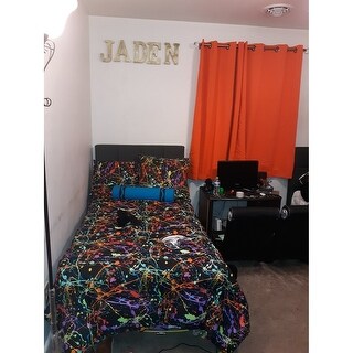 Shop Crayola Neon Splat Paint Drip 3 Piece Comforter Set Overstock 18106376