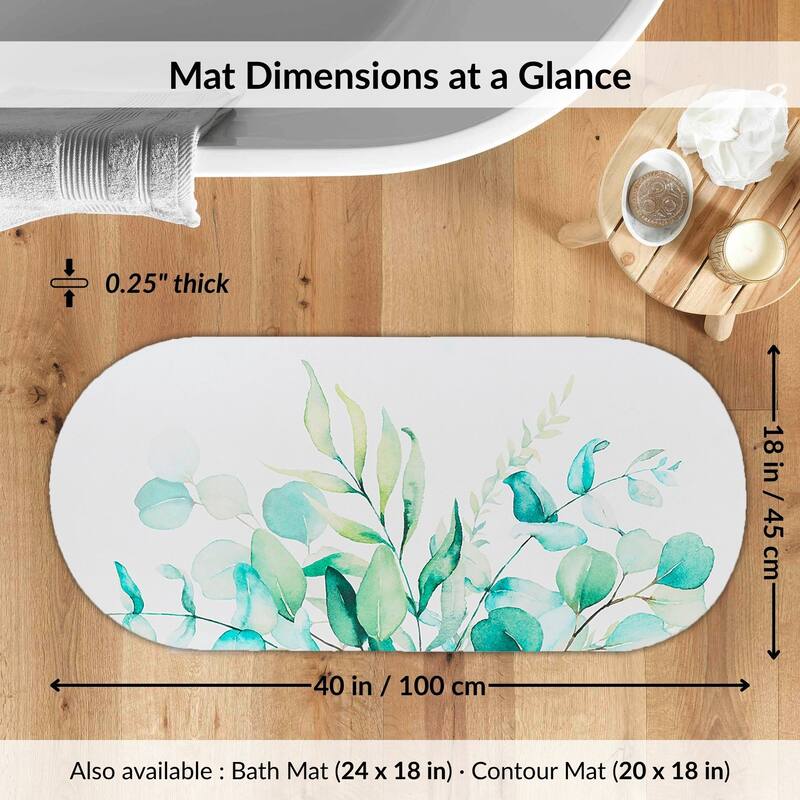Decorative Runner Bath Mat 40x18 Ultra Absorbent Quick Dry Rug
