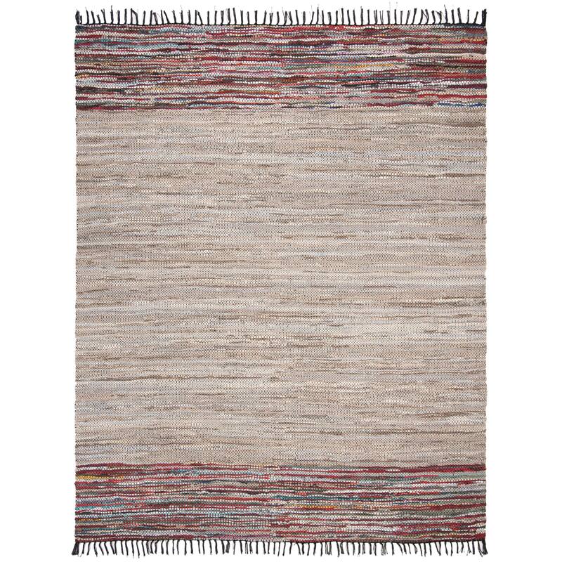 SAFAVIEH Handmade Vintage Boho Leather Andria Modern Stripe Leather