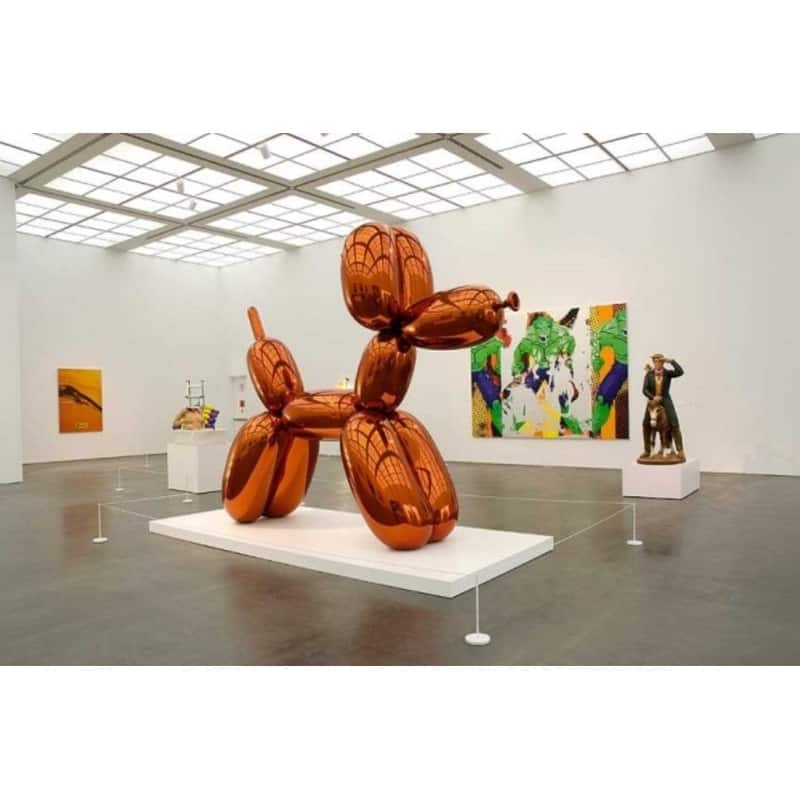 Curata Home Small Shiny Resin 3.9" Balloon Dog Zen Animal Kaws Figurine