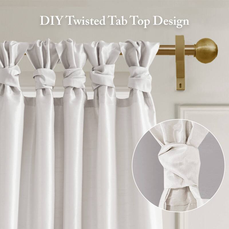Madison Park Emilia Twist Tab Total Blackout Window Curtain Panel