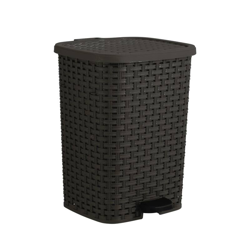 12 qt Wicker Step Trash Can