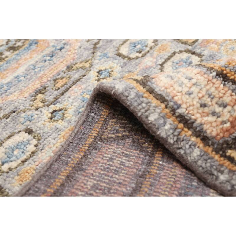 ECARPETGALLERY Hand-knotted Mamluk Grey Wool Rug - 2'8 x 7'11