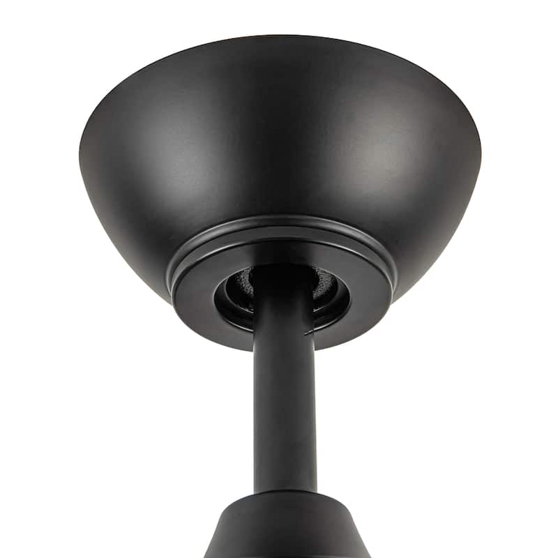 Lottie River of Goods 3-blade 42-inch Modern Indoor Ceiling Fan with Green Hand-Blown Glass Shade and Remote Control