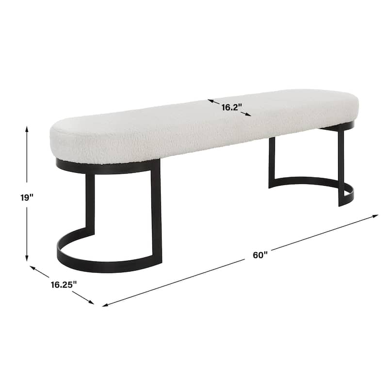 Upholstered Hand Forged Bench - 60"
