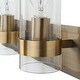 preview thumbnail 8 of 7, Uttermost Cardiff Antique Brass 3 Light Vanity - 10.13"H x 23"W x 5.75"D