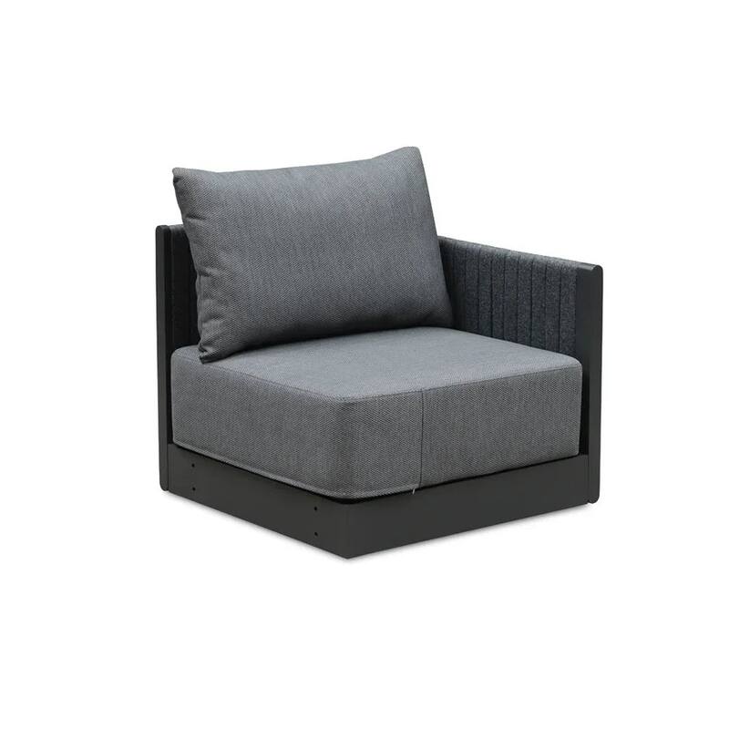 PURPLE LEAF Santorini 4-10 Piece Grey Patio Sectional Sofa Set with Ottoman Cushions Poolside Garden Outdoor Conversation Sets