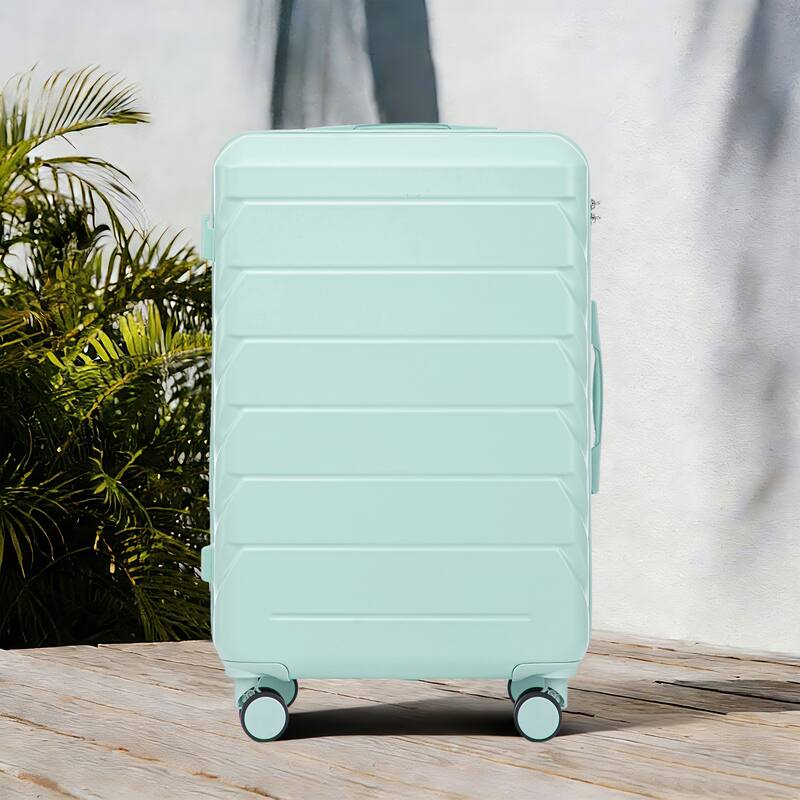28 Inch Large Checked Luggage, Scratch Resistant Surface Four Multi-Directional Wheels, With Combination Lock and Side Hooks