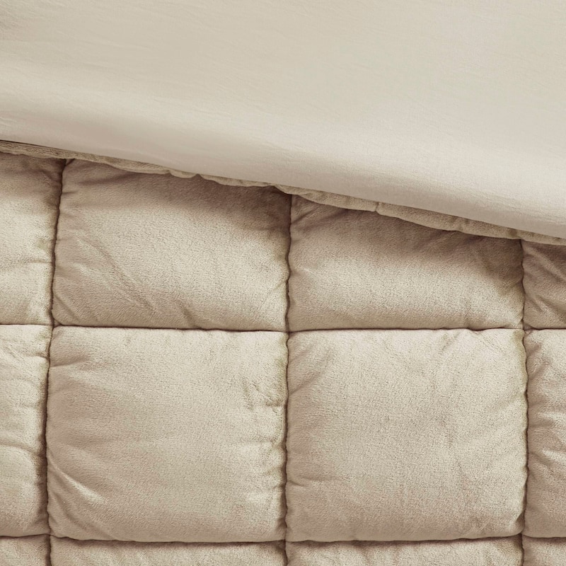 Intelligent Design Velvet Dream Puff 3 Piece Comforter Set