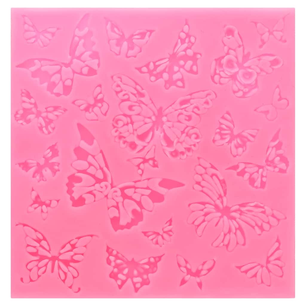 1pcs Polymer Clay Mold, Fondant Mold Butterfly Mold Silicone Rose