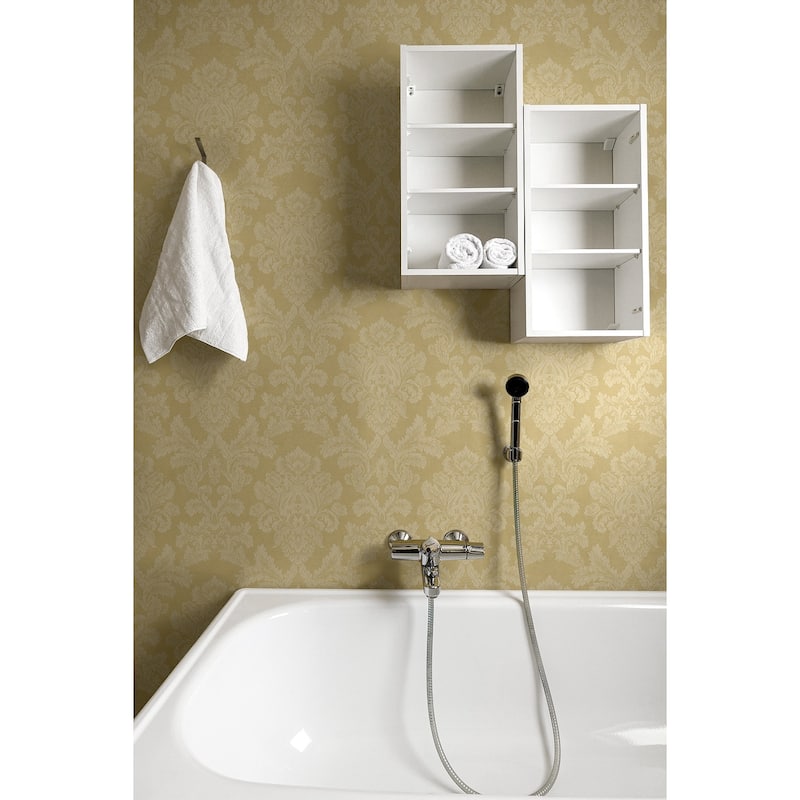 Seabrook Designs Imogene Acanthus Damask Unpasted Wallpaper
