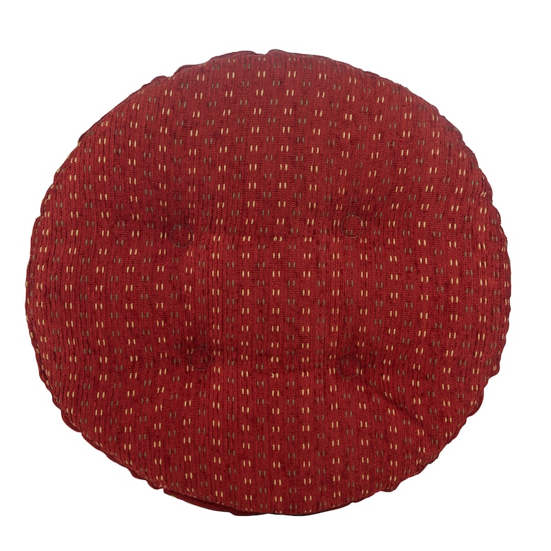 Klear Vu Raindrops Non-Slip Tufted Barstool Pad Cushion Set (Set of 4)