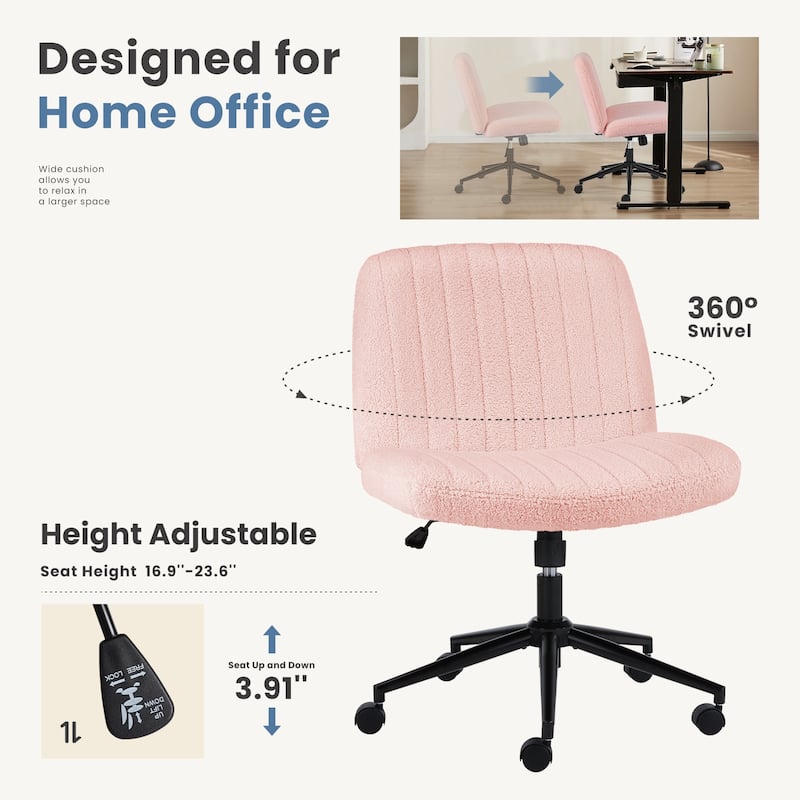 Criss Cross Home Office Desk Chair with Wheels