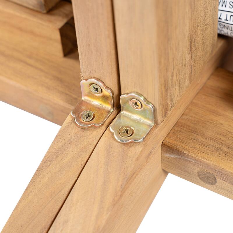 Acacia Wood 3-Seater Patio Sofa with Rope Weave - Outdoor Teak-Look Sofa with Beige Cushions & Pillows for Garden, Poolside