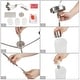 preview thumbnail 22 of 24, LNC Celes Modern 3-Light Wheel Chandelier with Forsted Glass Shade