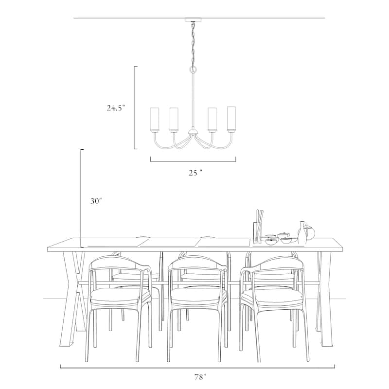 Kayna Mid-Century Modern 6-Light Gold Wheel Glass Chandelier for Dining Room - 25''D x 24.5''H
