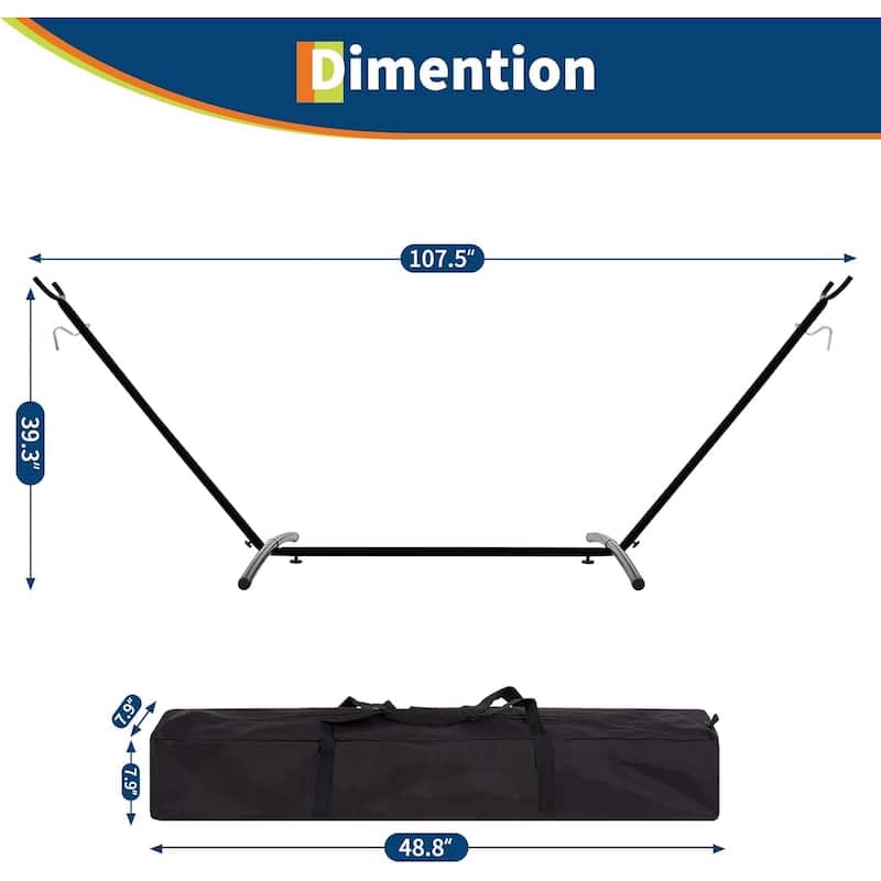 2-Person Hammock with Heavy-Duty Steel Stand
