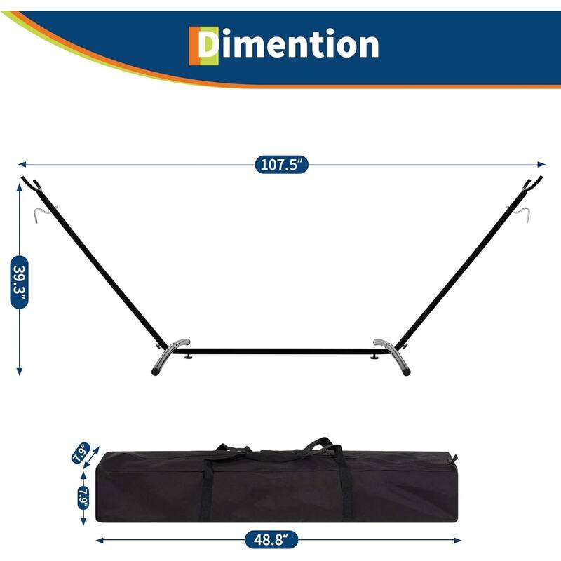 Hammock with Stand for Outside,Outdoor Portable Hammock with Waterproof Carry Bag