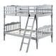 preview thumbnail 9 of 18, Colony Twin Over Twin Bunk Bed with Right Facing Ladder Grey
