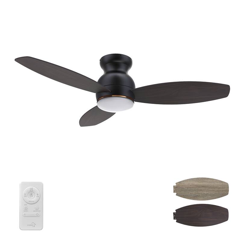 CARRO Reed 48" Indoor Ceiling Fan with LED Light and Remote