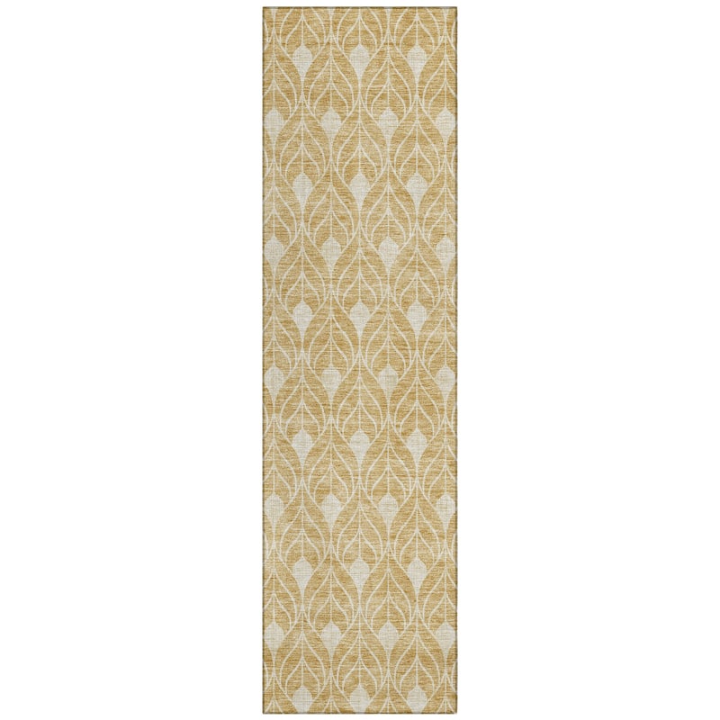 Machine Washable Indoor/ Outdoor Chantille Geo Teardrop Rug