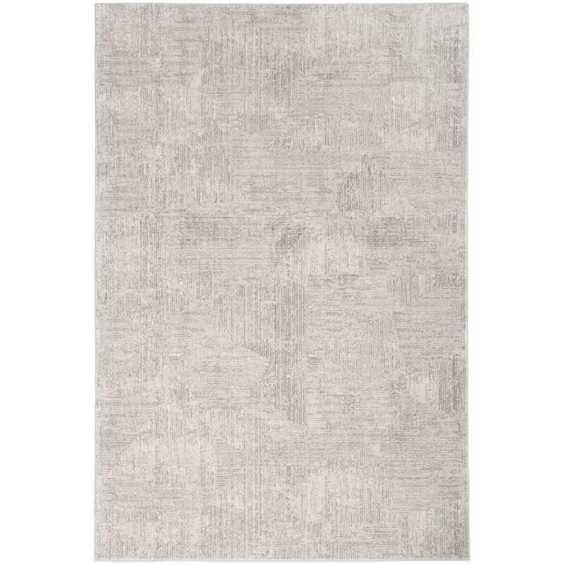 Calvin Klein Irradiant Indoor only Abstract Area Rug - 3' 11" x 5' 11" - Silver - Rectangle
