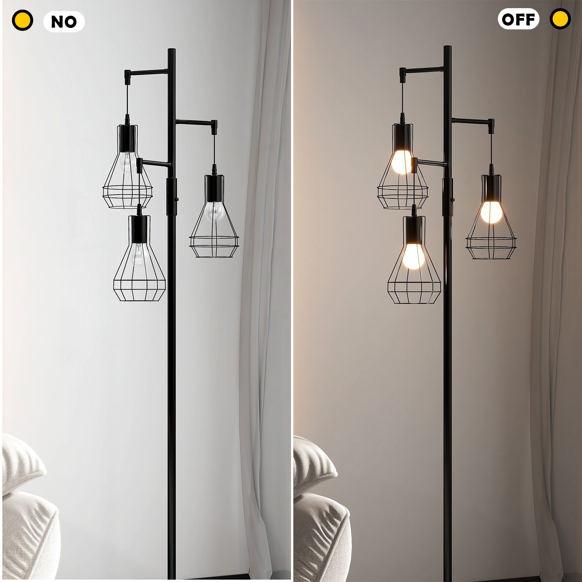 Industrial style standard lamp 2025