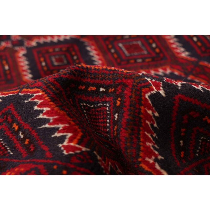 ECARPETGALLERY Hand-knotted Teimani Red Wool Rug - 2'11 x 5'9