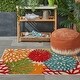 preview thumbnail 75 of 150, Nourison Aloha Floral Modern Indoor/Outdoor Area Rug 2'8" x 4' - Red/Orange