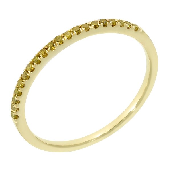 Prism Jewel 0.15Ct Yellow Diamond Anniversary Band