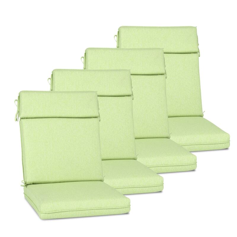 Aoodor Outdoor High Back Dining Chair Cushion Set, 44"x21"x3.2", Set of 4 - 44"x21"x3.2"