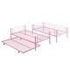 preview thumbnail 12 of 16, Sturdy Metal Bunk Bed, Twin over Twin with Trundle