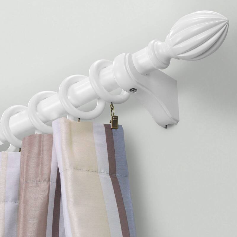 Mix and Match 1-3/8 in. dia. Wood Single Smooth Curtain Rod