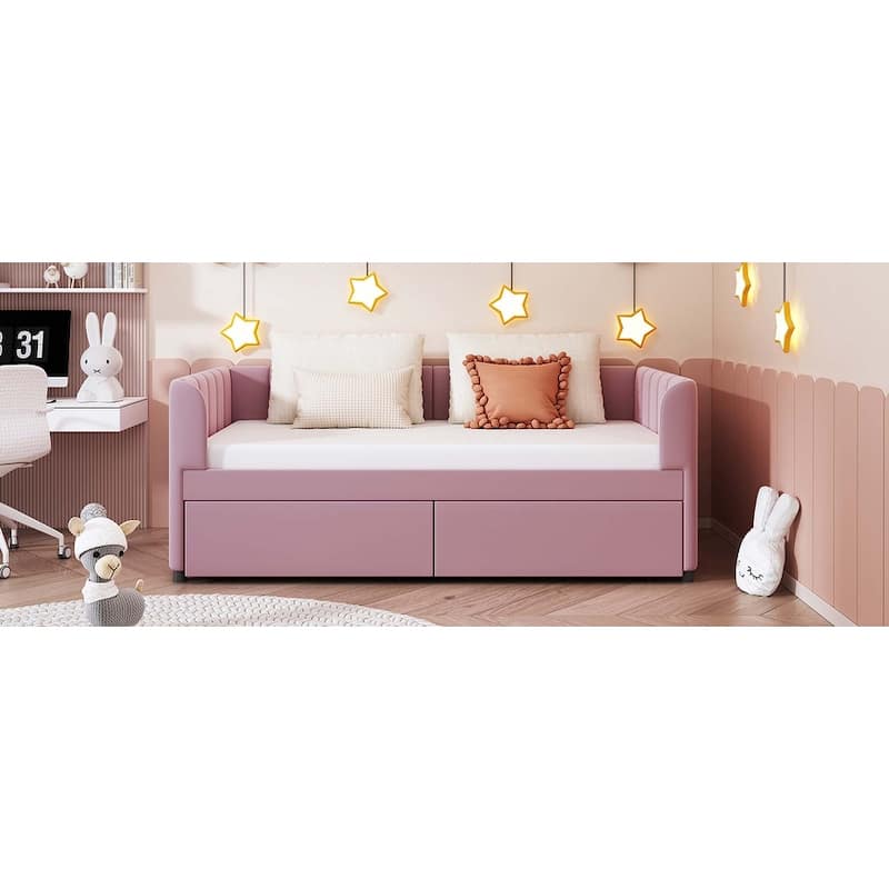Twin Size Daybed with Ergonomic Design Backrest
