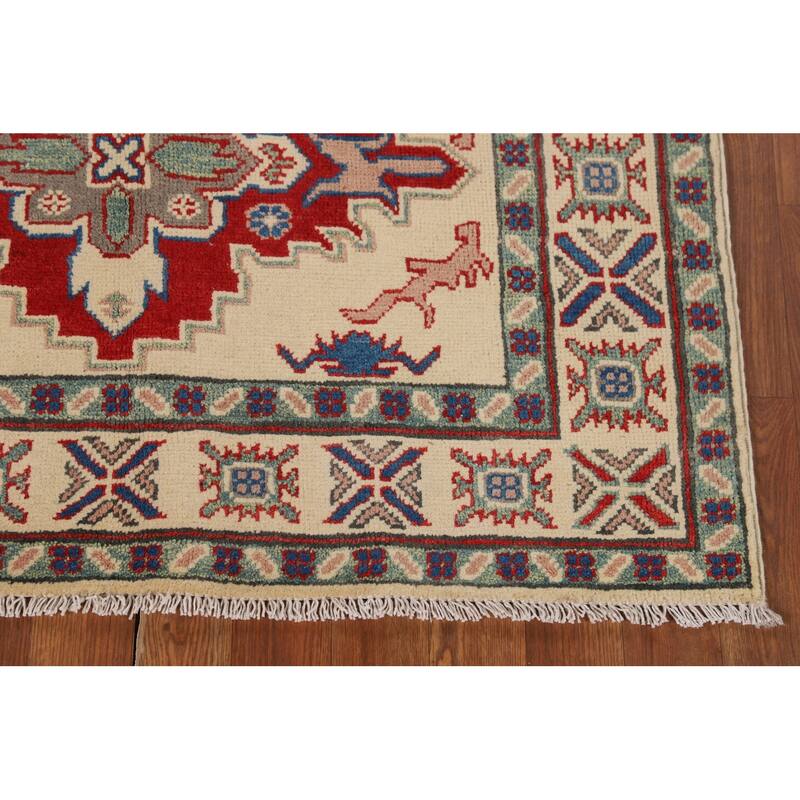 Kazak Oriental Accent Rug Hand-Knotted Wool Carpet - 3'10" x 6'1"