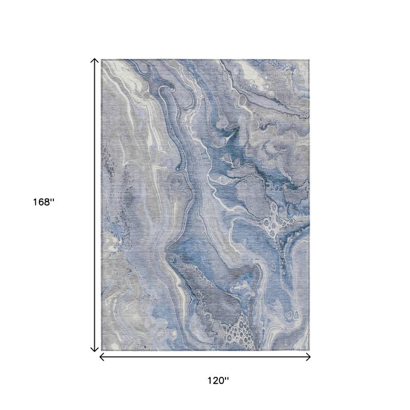 HomeRoots Abstract Modern Rectangle Outdoor Rug