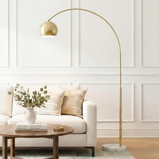 Venus White/ Gold 72-inch Floor Lamp by Hampton Hill - White/ Gold