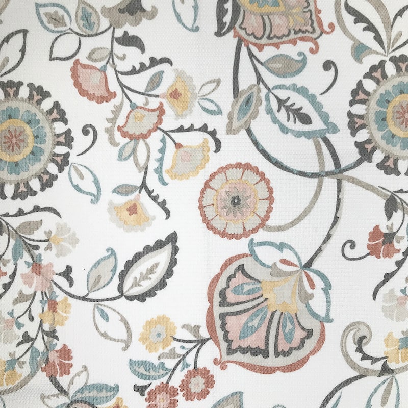 No. 918 Signy Jacobean Pattern Light Filtering Rod Pocket Kitchen Curtain Valance - 54" x 14" - 54" x 14"