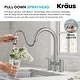 preview thumbnail 84 of 86, KRAUS Oletto Bridge Kitchen Faucet with 2-Function Pull-Down Sprayhead