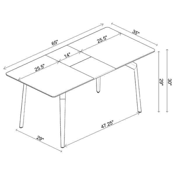 65in Table Mina Rectangular 65-inch Extension Dining Table Grey Ceramic - Bed Bath ...