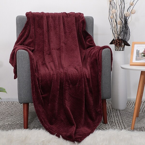 Luxury Soft Flannel Fleece Blanket Chevron Pattern Bed Sofa Throw