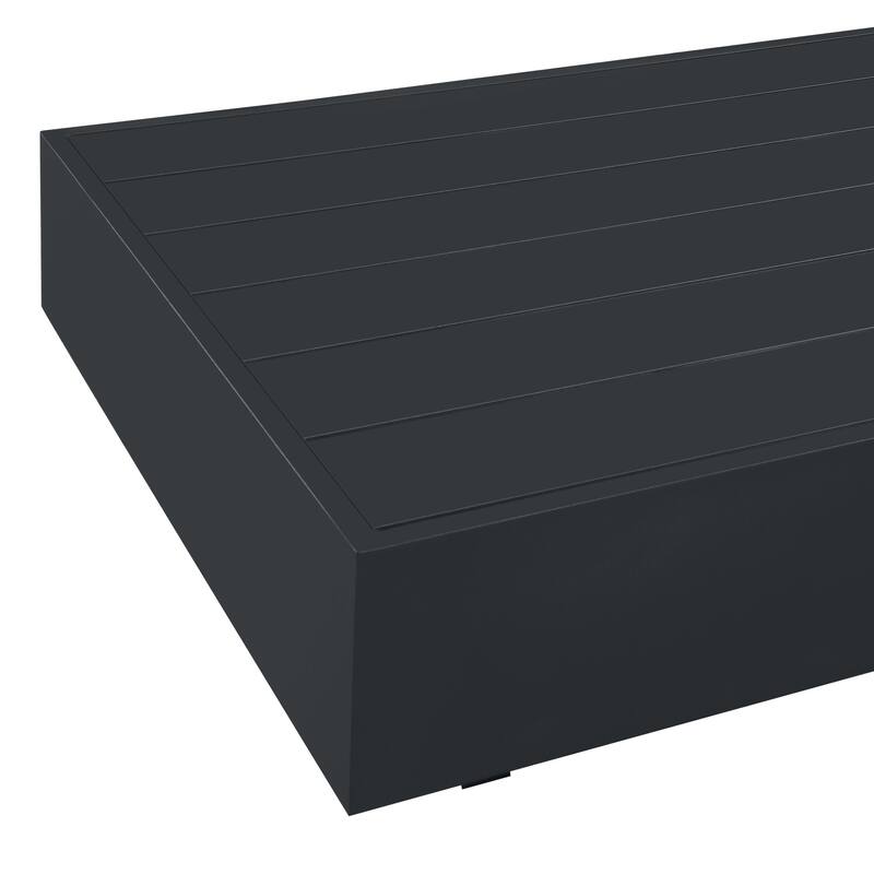 Oslo Aluminum Outdoor Coffee Table - Black