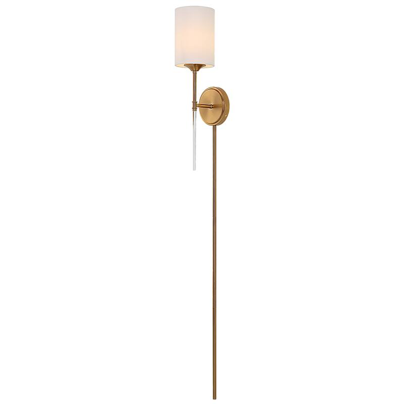 Uttermost Awyr 1 Light Brass Sconce - 5"W x 20"H x 6.5"D