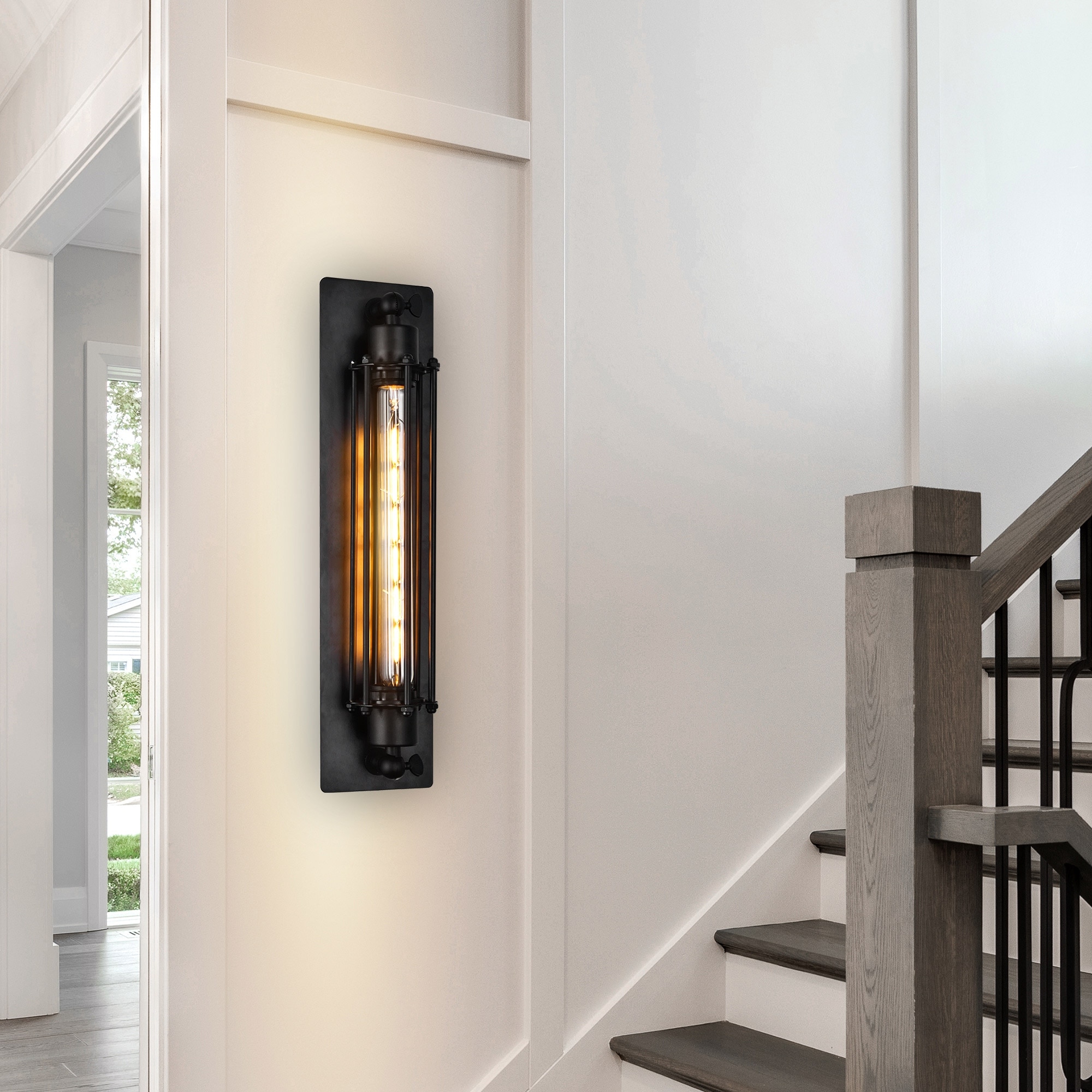 CWI Lighting Kiera 1 Light 4in Black Wall Sconce