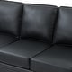 preview thumbnail 6 of 44, Rita Living Room 3-Seat Genuine Leather Sofa with Solid Wood Legs and Nailhead