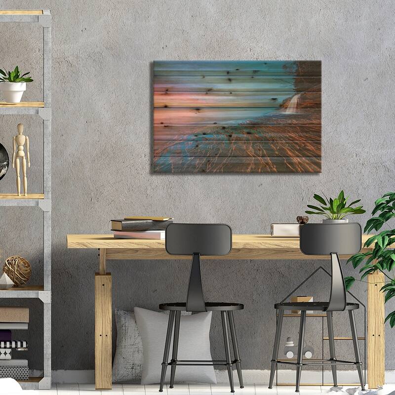 Symphony Of Sunset Print On Wood by John Fan - Multi-Color