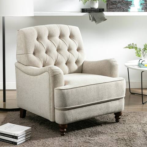 Benton Tufted Polyester Fabric Arm Chair by Greyson Living