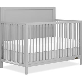 Dream On Me Dillian 5-in-1 Convertible Crib, JPMA & Greenguard Gold Certified - Pebble Grey