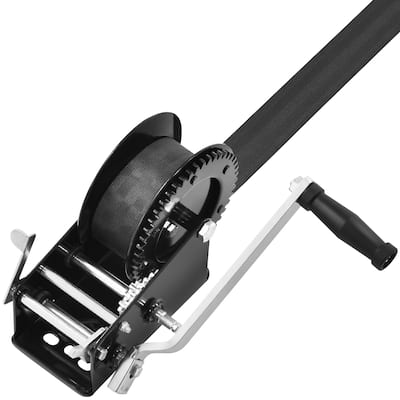 Hand Winch, 3500 lbs Pulling Capacity, Boat Trailer Winch Heavy Duty Rope Crank with 33 ft Polyester Strap